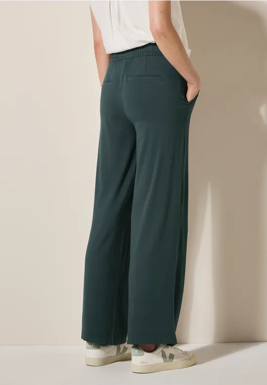 Weite Jerseyhose in Cropped-Länge