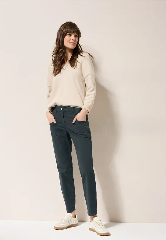 Damen lässig geschnittene Cropped Hose