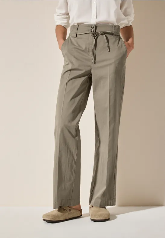 Damen Wide-Leg Hose mit hohem Bund
