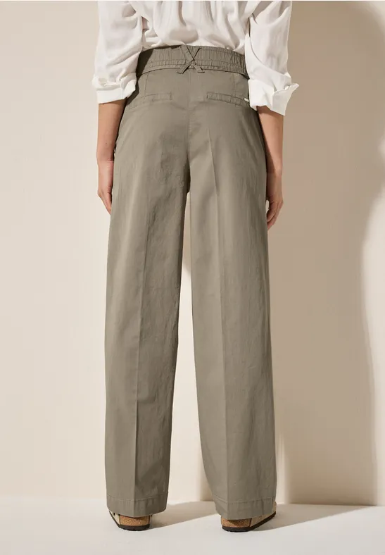 Damen Wide-Leg Hose mit hohem Bund
