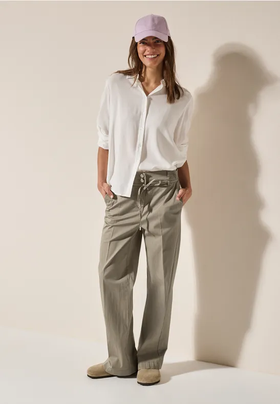 Damen Wide-Leg Hose mit hohem Bund
