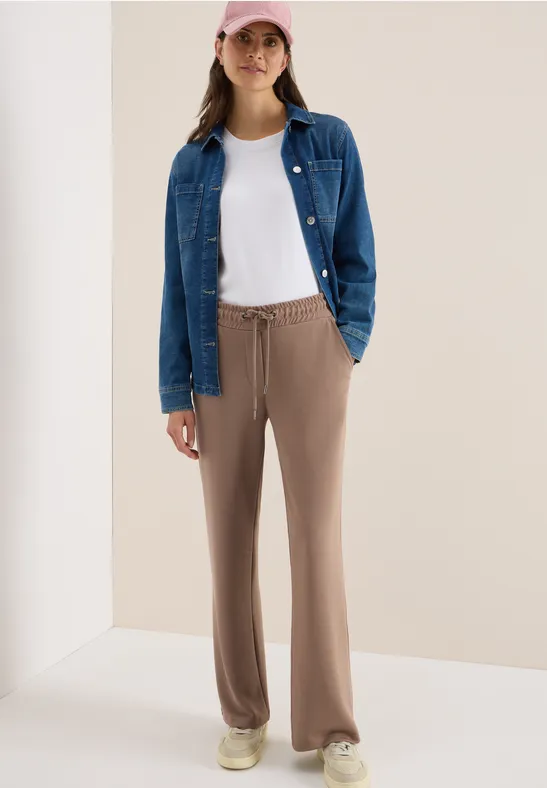 Damen Wide-Leg Hose mit hohem Bund