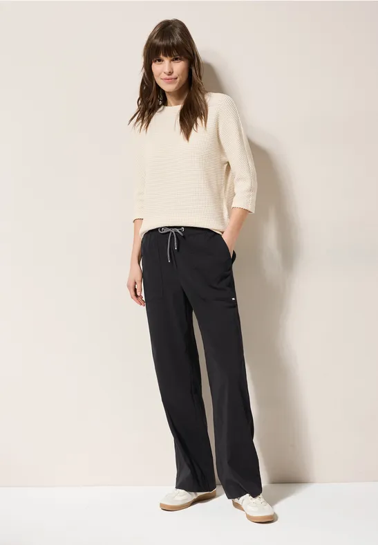 Damen Loungehose mit weitem Bein