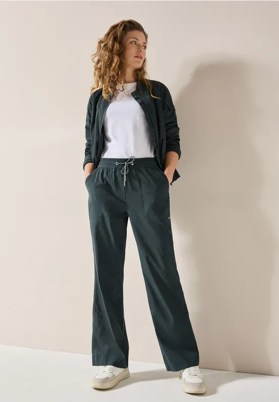 Damen Wide Leg Freizeit Hose