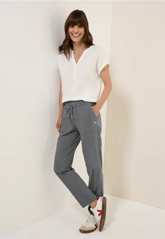 Damen Casual Fit Hose in Grau