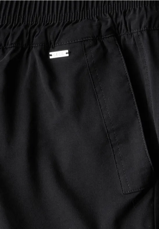 Lässige Cropped Hose mit Kordelzug