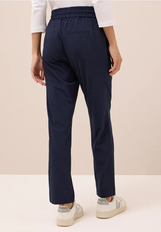 Lässige Cropped Hose mit Kordelzug