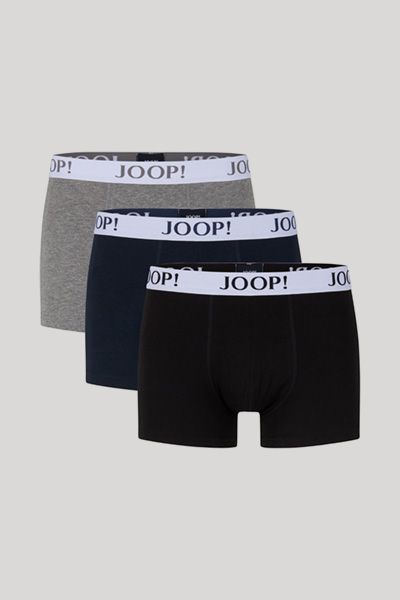 Joop! schwarze Cotton-Stretch-Boxershorts mit Logo-Bund