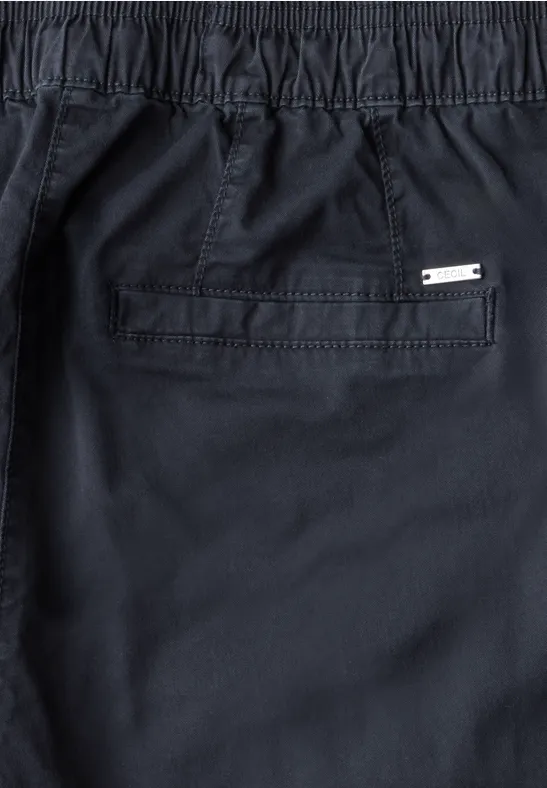 Lässige Cropped Cargohose mit Kordelzug