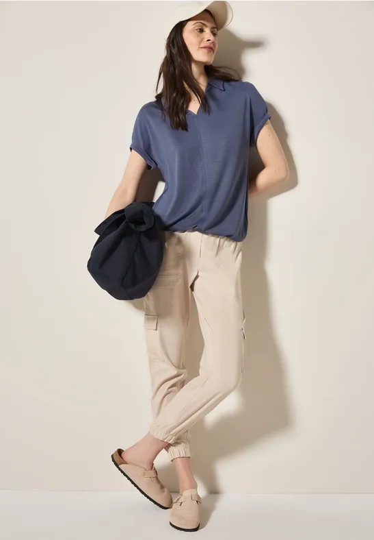 Beige Cargo-Hose mit lockerer Passform
