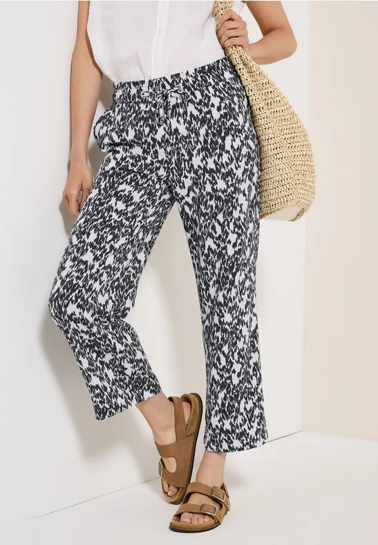 Weitbeinige, bedruckte Culottes