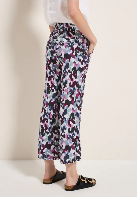 Weitbeinige, bedruckte Culottes