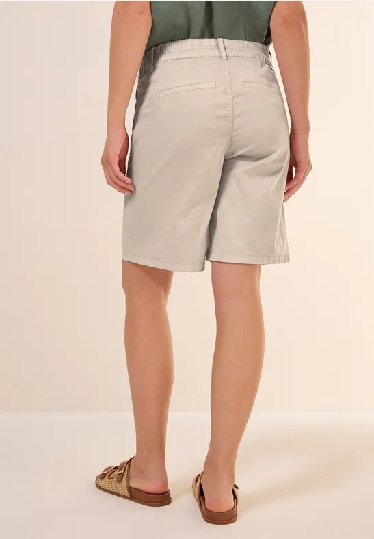 Lässige Twill Bermuda Shorts mit Kordelzug