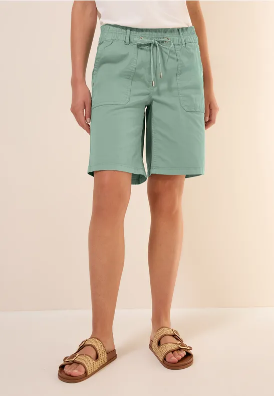Damen Twill Bermuda Shorts im Casual-Look