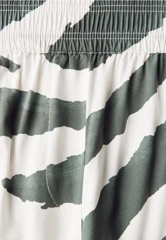 Wide Leg Hose mit Zebra-Print