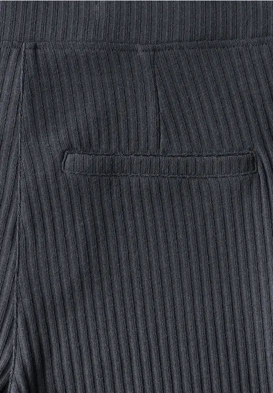 Gerippte Strick Lounge-Hose mit geraden Beinen