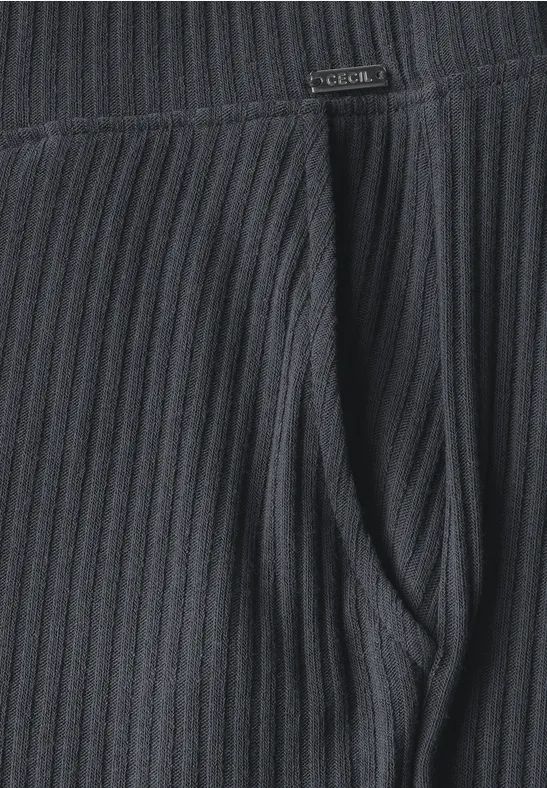 Gerippte Strick Lounge-Hose mit geraden Beinen