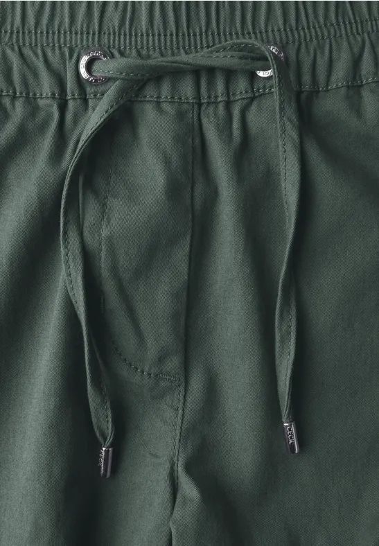 Lässige Cropped Hose mit Kordelzug