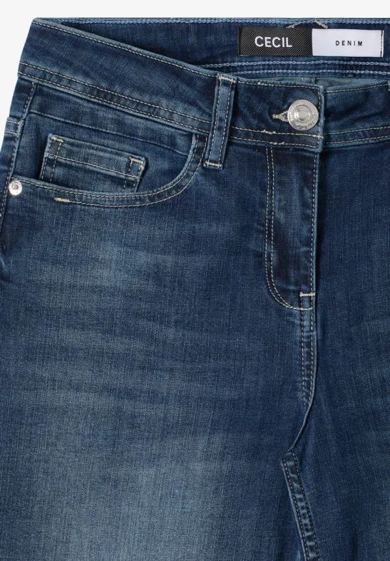 Weit geschnittene Jeans in dunkler Waschung