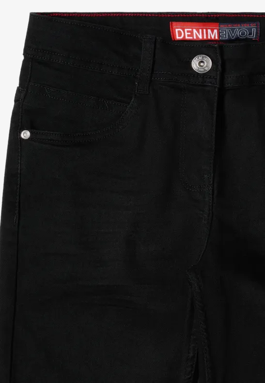 Schlank geschnittene High Waist Jeans