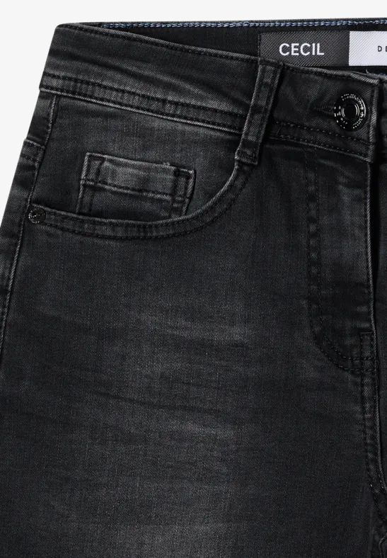 Schwarze Bootcut-Jeans für Damen