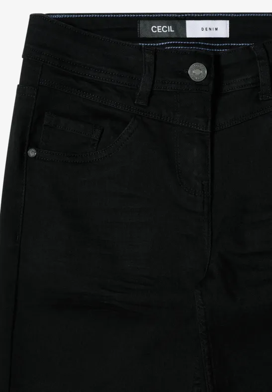 Schwarze Bootcut-Jeans für Damen
