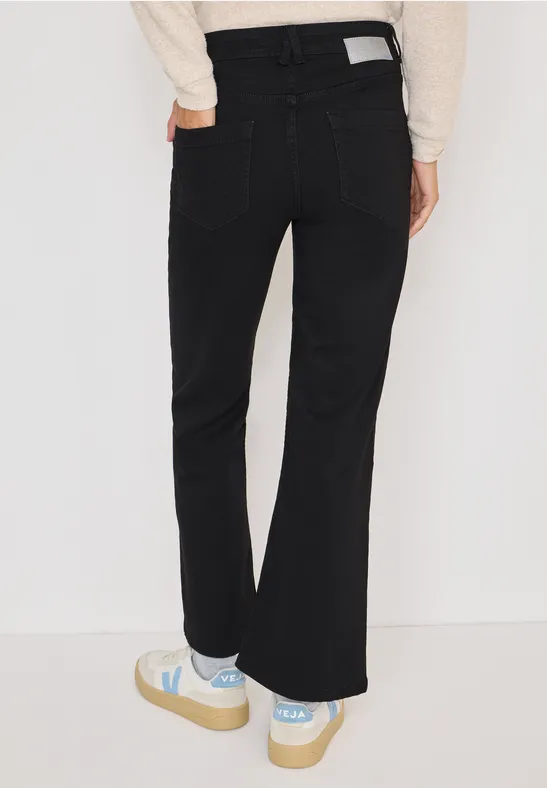 Schwarze Bootcut-Jeans für Damen