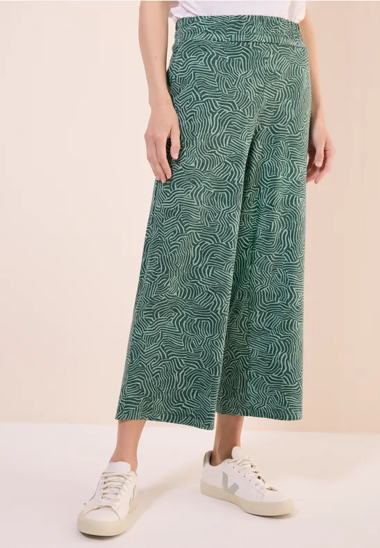 Bedruckte Culottes mit weitem Bein