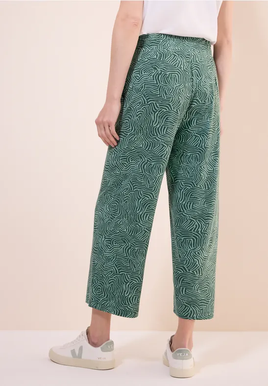 Bedruckte Culottes mit weitem Bein