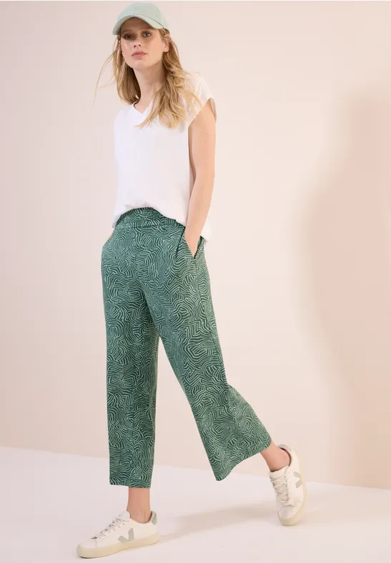 Bedruckte Culottes mit weitem Bein