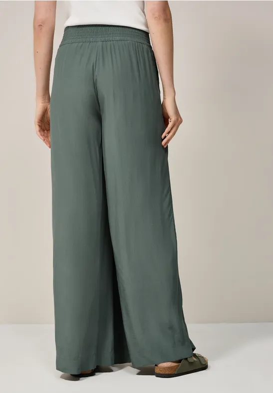 Damen Wide Leg Krepphose