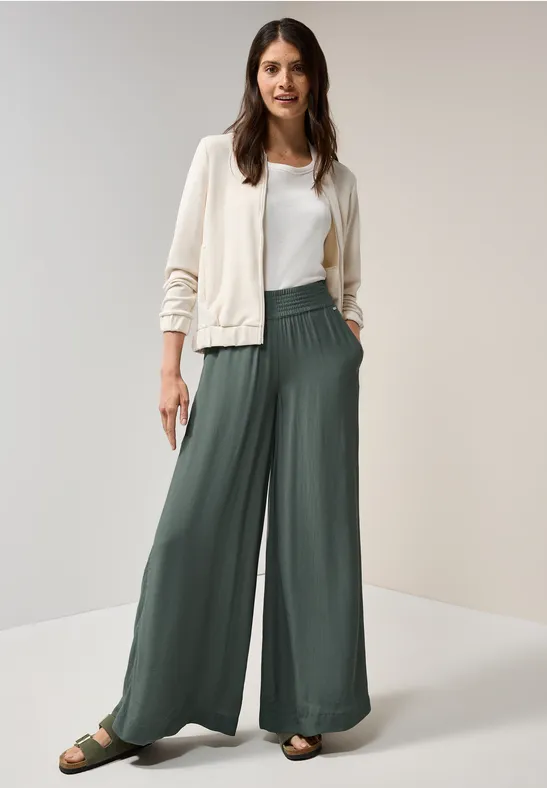 Damen Wide Leg Krepphose