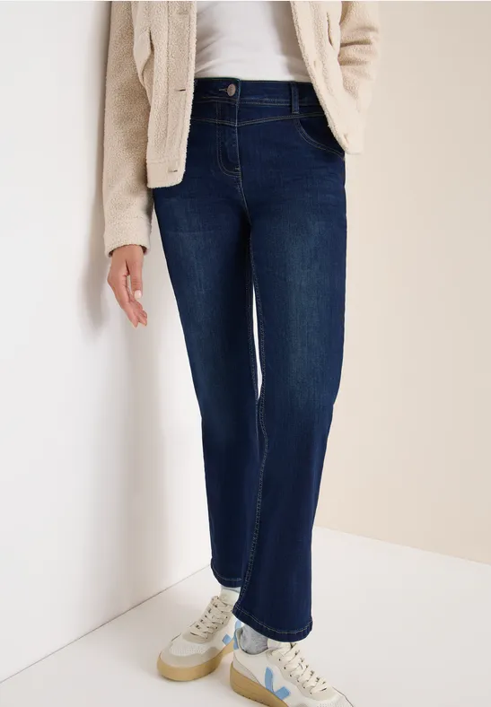Damen Bootcut Jeans mit Hoher Taille