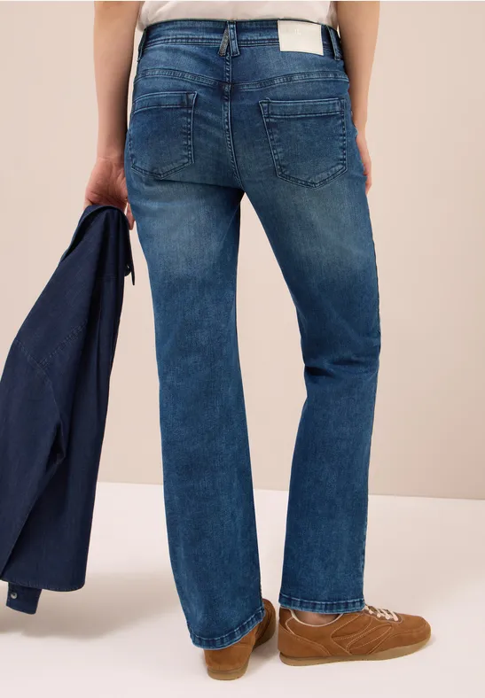 Damen Bootcut Jeans mit Hoher Taille