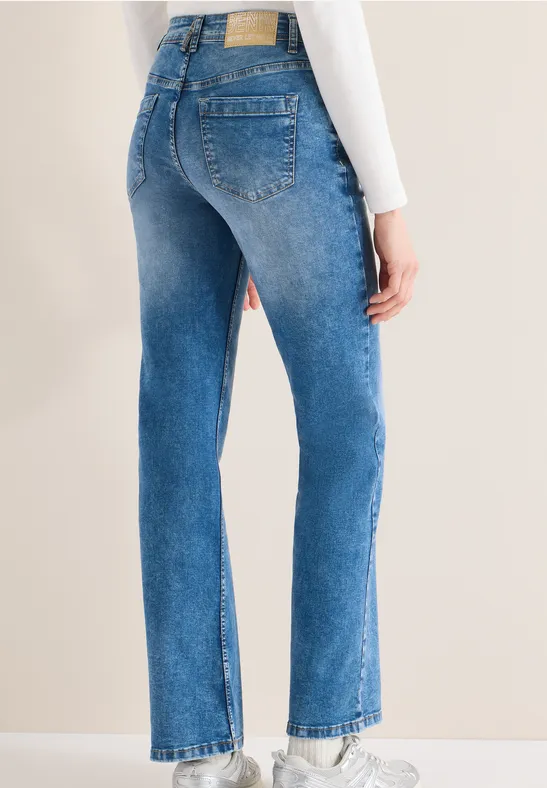 Damen Bootcut Jeans mit Hoher Taille