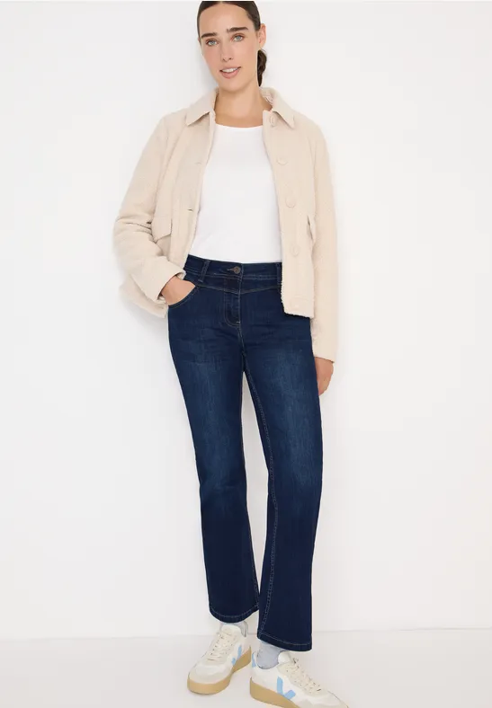 Damen Bootcut Jeans mit Hoher Taille