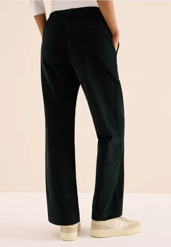 Damen Cordhose mit weitem Bein