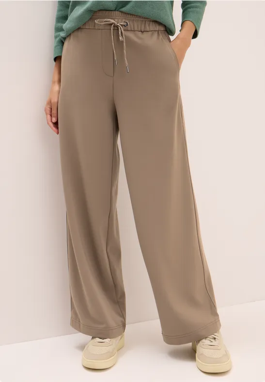 Gerade Jersey-Freizeithose