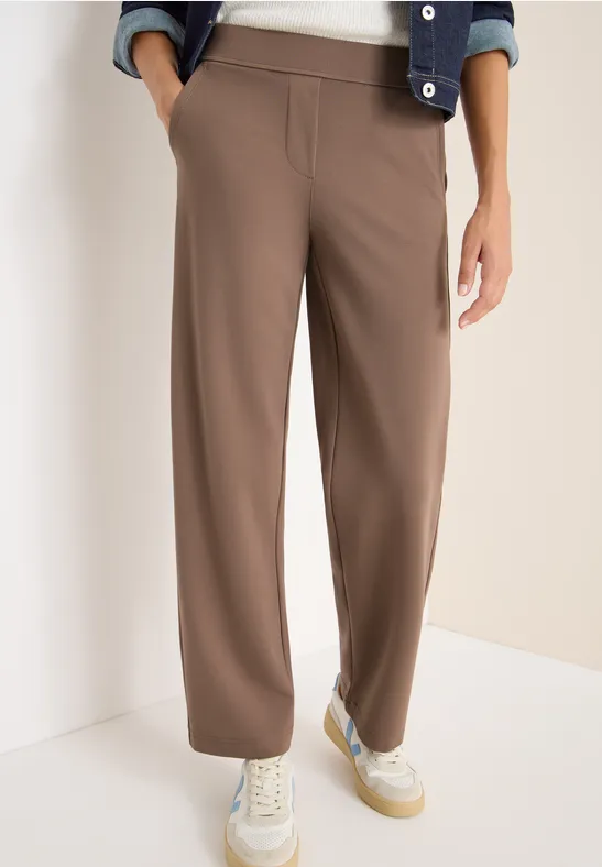 Gerade Jersey-Freizeithose