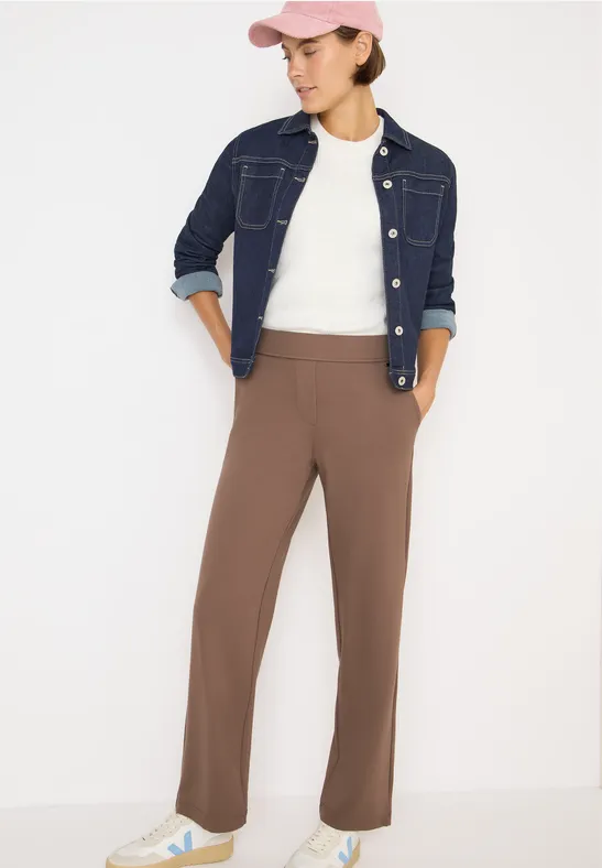 Gerade Jersey-Freizeithose