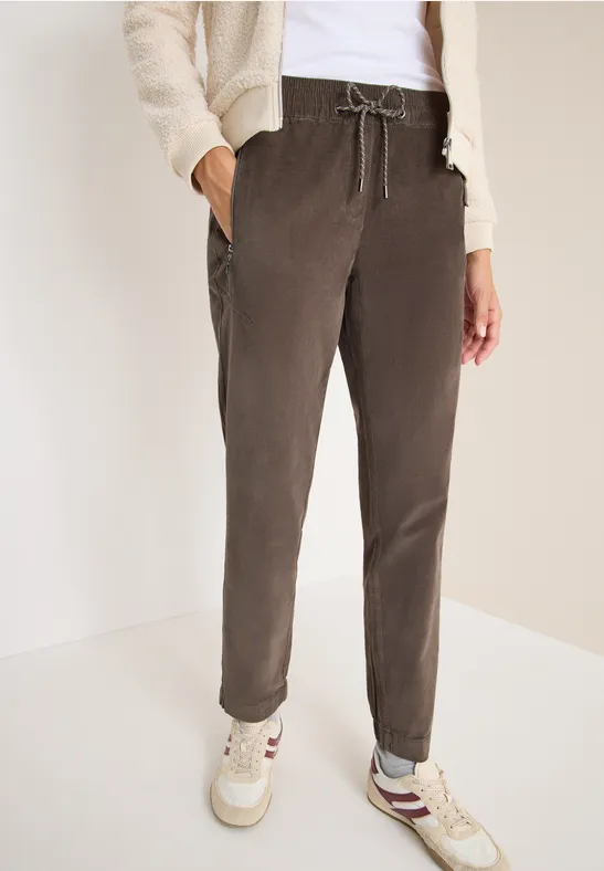 Lässige Kordhose mit Kordelzug