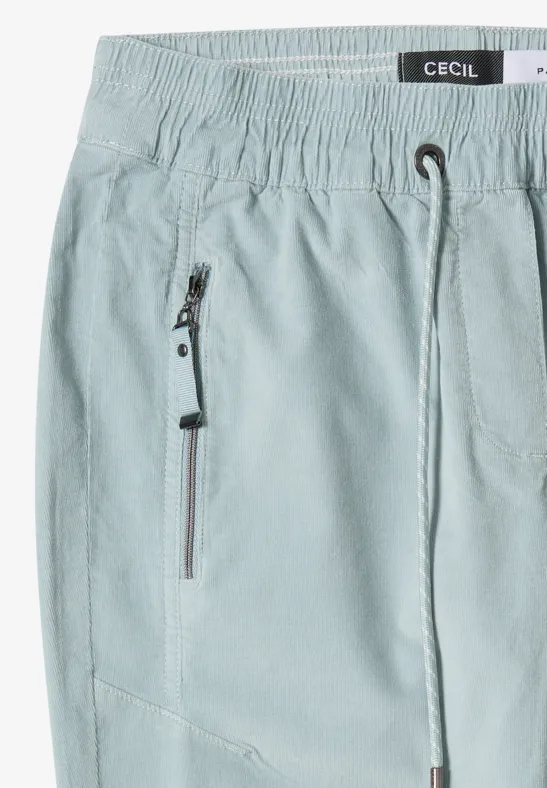 Lässige Cord-Jogginghose im Casual Fit