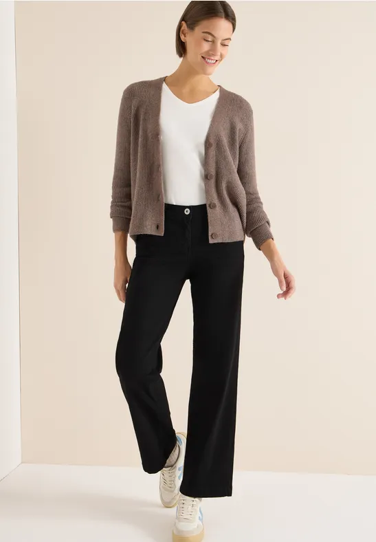 Weitgeschnittene Jeans mit hohem Bund