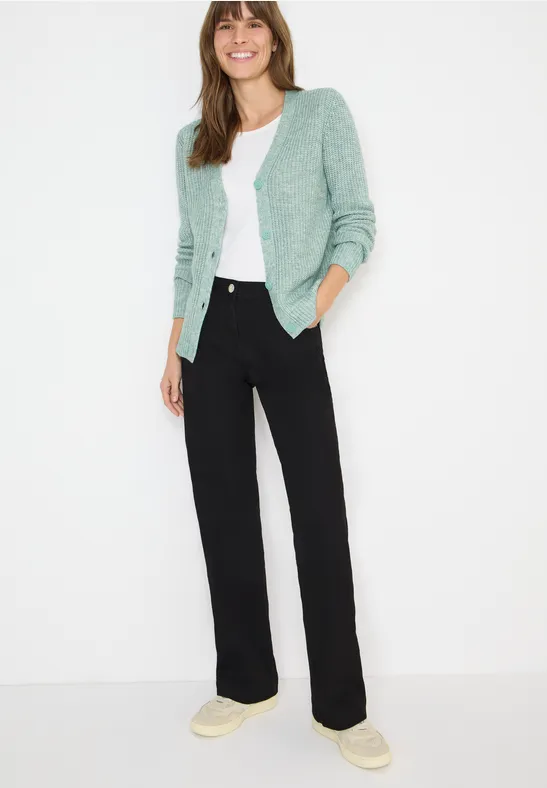 Weitgeschnittene Jeans mit hohem Bund