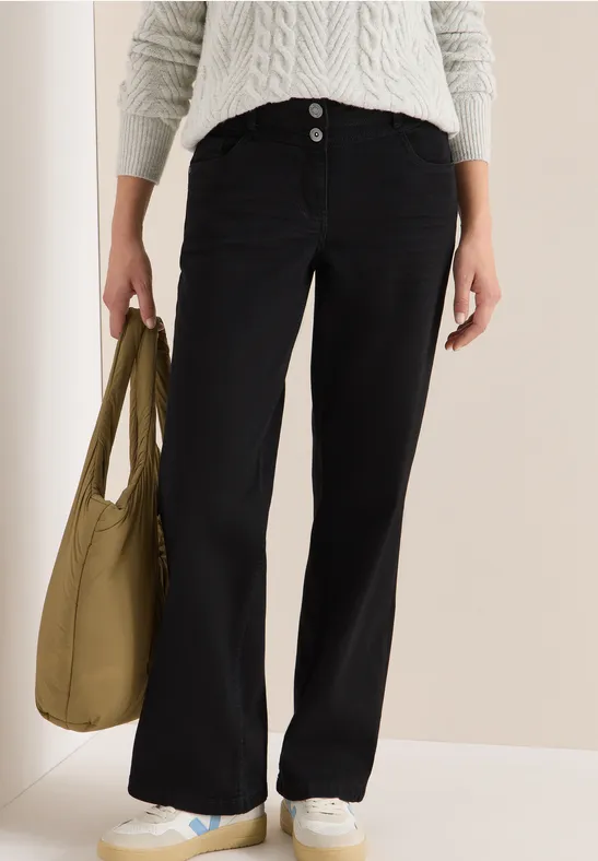 Weitgeschnittene Jeans mit hohem Bund