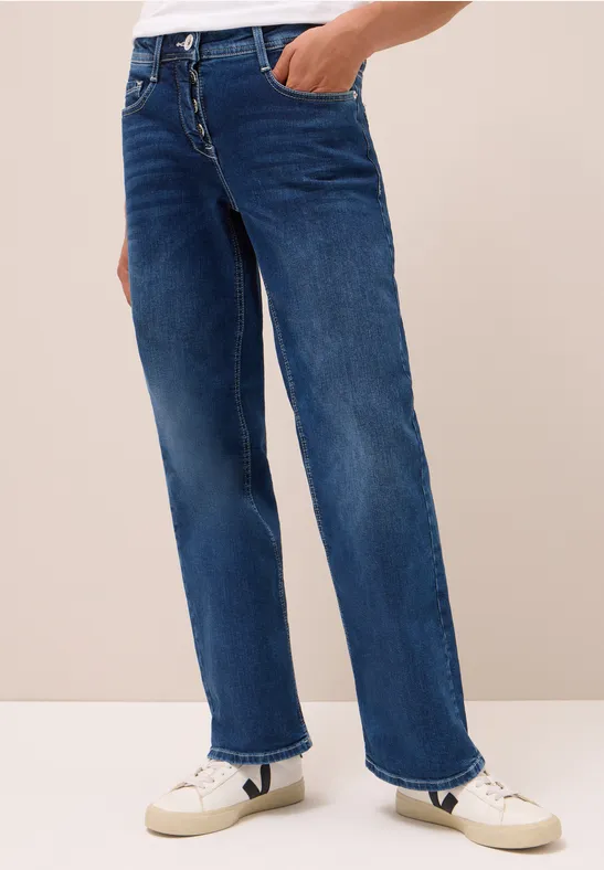 Damen Wide Leg Jeans Denim