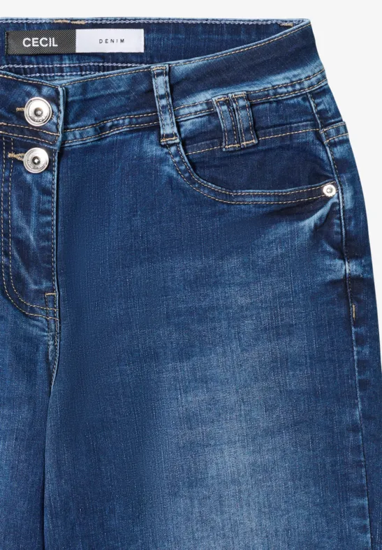 Damen Wide Leg Jeans Denim