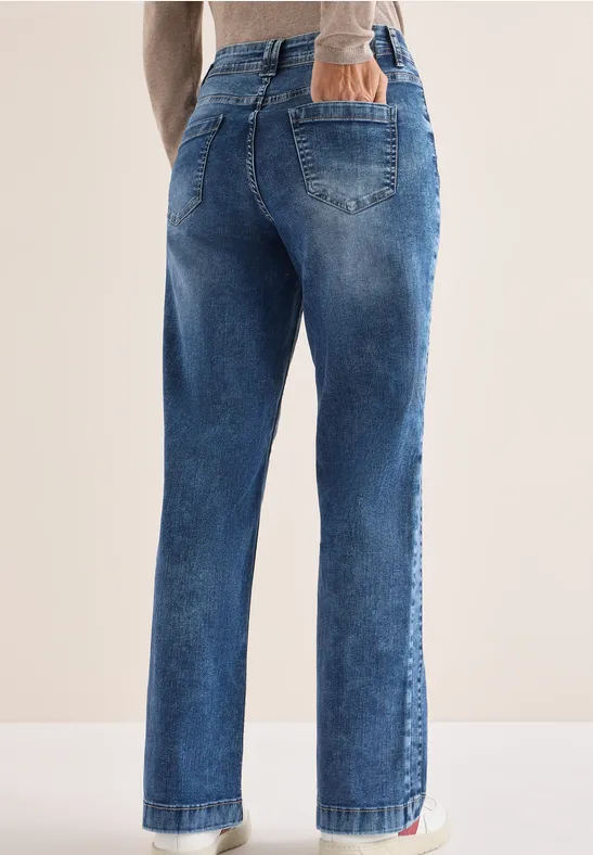 Damen Wide Leg Jeans Denim