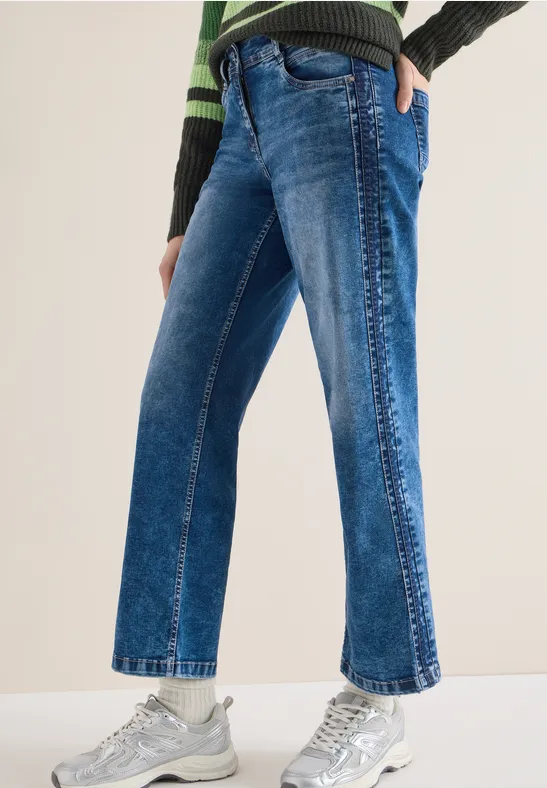 Damen Wide Leg Jeans Denim