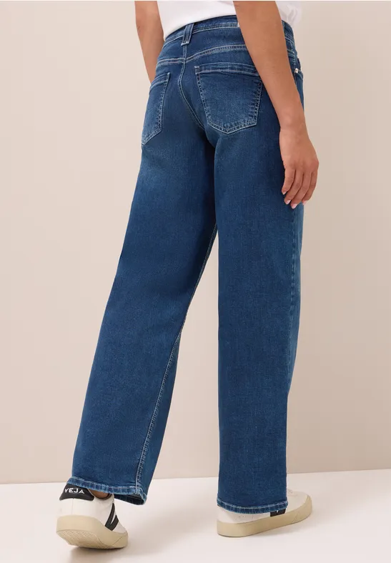 Damen Wide Leg Jeans Denim